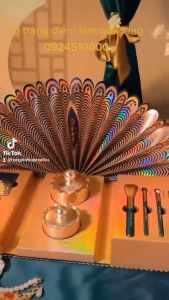 Bộ trang điểm cao cấp đuôi công 14 chi tiết tặng kèm túi xách làm quà tặng