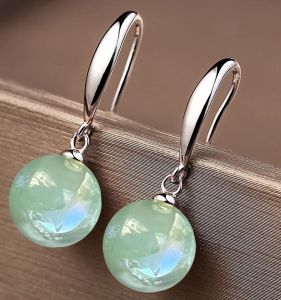 ต่างหูไข่มุกเงินแท้ทรงยาวหรูหรา ดีไซน์เฉพาะตัว สำหรับผู้หญิง เครื่องประดับแฟชั่น รูปสัตว์น้ำ จี้หู สไตล์เกาหลี