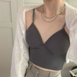 Topbra_shop ครอปบรา เสื้อใน สายเดี่ยว สายเดี่ยวเสริมฟองน้ํา สายเดี่ยวเข้ารูป สายเดี่ยวสายฝอ CDB235