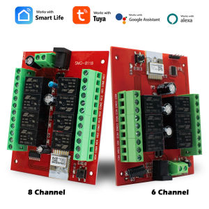 6/8 Channel Tuya WiFi Smart Switch DC 12V/24V Relay Module for Multi-Device Control Support Alexa Voice Command & Timer