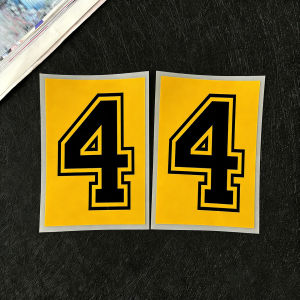 2PCS Reflective Motorcycle Racing Arabic Numbers 0123456789 Stickers DIY Moto Scooter Car Body Helmet Vinyl Accessories Decals