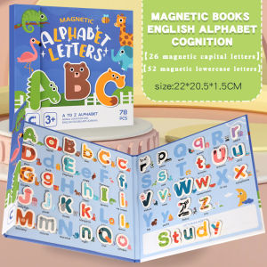 Montessori Busy Quiet Book English Magnetic Letters Card Pairing Exercise Puzzle Spell Games Educational Toys For Children Gifts