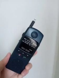 Radio FM AM Mini Bentuk Handphone Warna Hitam Gold Sound 5288