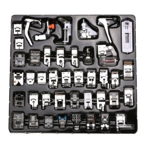 【New Arrival】 42pcs Sewing Foot with Edge Guide Household Sewing Machine Presser Feet Set with Packing Box Set for All Low Shank Snap-On Singer for Brother Babylock