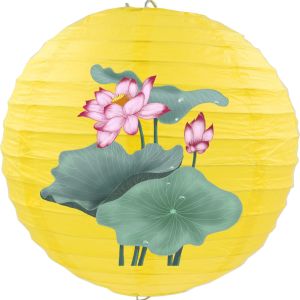 1piece 12inch 30cm Printed Flower Paper Lantern Chinese New Year Festival Home Decoration Wedding Atmosphere Party Supplies