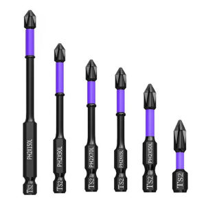6PCS High Hardness Screwdriver bit set Anti-slip Magnetic bit PH2 bit Phillips Screwdriver Drill bit Professional Multi-function Drill bits