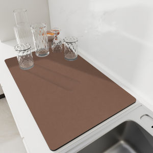 Kitchen Dining Mat Silicon Dendroid Absorbent Pad Stove Dishwashing Basin Dish Plate Water Separation Pad Rectangular Japanese Style