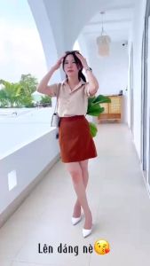 Chân Váy Công Sở Chữ A Có Túi Chéo Đến Gối Chân Váy Công Sở Thời Trang Công Sở Túi Chéo