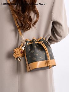URCDN RDALVO | Elegant Printed Drawstring Bucket Bag