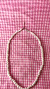 KALUNG MANIK-MANIK/NECK PEARL DENGAN PAREL 6MM ALL SIZE WARNA WHITE PEAR PALING MURAH