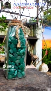 Lọ đá mã não xanh vụn - Vật phẩm phong thủy mang lại may mắn tài lộc