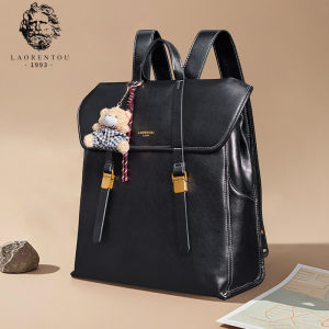 European Style Womens Backpack 2025 New Retro Tanned Leather Large Capacity Commuter Bookbag Computer Bag Travel Backpack