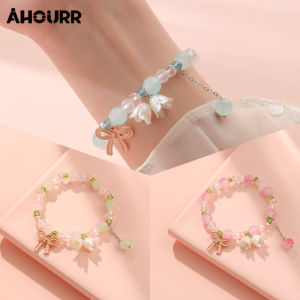 กล้วยไม้ระฆังหวานสำหรับสุภาพสตรีเรียบง่าย ขนาดเล็ก สดมือสตริง ของ ขวัญเพื่อนนักเรียน AHOURR"