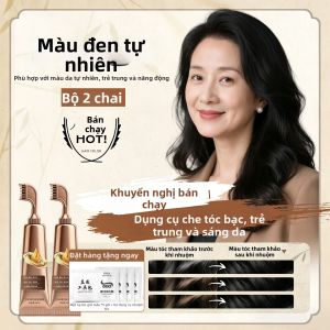 FANGXIANG | Dye Tóc Thiên Nhiên Mềm Mại Che Phủ Tóc Bạc Không Làm Bẩn Da Đầu
