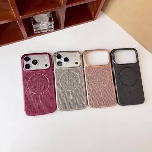 Metallic Heat Dissipation Mesh For Magsafe Magnetic Frosted Case For iPhone 17 Air 16 15 14 Plus 13 12 11 Pro Max Cooling Cover