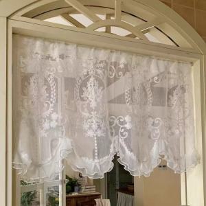New Ins French Windows Curtain Korea Sheer Curtains Window Valance Arch Curtains Bedroom Bay Window Cabinet Cover Partition Gift