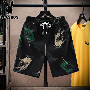 Playboy Summer Ice Lụa Quần Short Quần Đùi Nam Thoải Mái Rộng Rãi Bãi Biển Khô Nhanh Mỏng Quần Thời Trang Sành Điệu Thanh Niên Phổ Biến Phong Cách Thể Thao Chân Thẳng Quần Tây