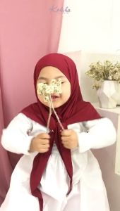 Pashmina Anak Jersey Instan Premium 2-5 Tahun Khimar Kerudung Anak Jilbab Anak By Kalishaofficial