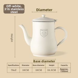 MEISITEKEKE | Stainless Steel 316 Food Grade Durable Heat-resistant Water Pitcher
