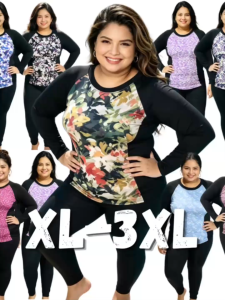 RRE NEW Designs Plus Size Rashguard Terno Leggings XL-3XL Printed Plain