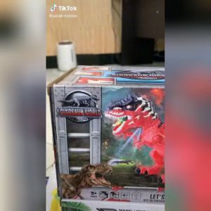 [KST] Mainan Robot Dinosaurus T-Rex Berjalan Bersuara Cahaya Kado Ulang Tahun Anak Laki Laki