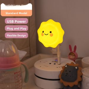 Voice Controlled Night Light Bedroom Sleep Light Baby Feeding Eye Protection Children Bedside Light Remote Control Sensing Light