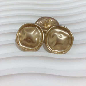 Simple Small Fragrance Style Relieve Surface Metal Alloy Irregular Button Coat Button Windbreaker Suit Alloy Button