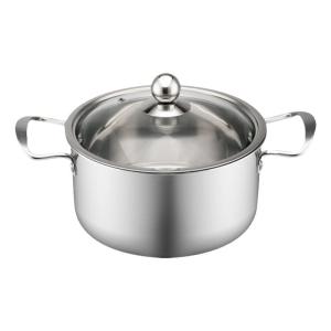 หม้อต้มแกงหนาความจุขนาดใหญ่ 304 สแตนเลสเกรดอาหาร ไม่ต้องทาสี หม้อต้มแกงสำหรับเด็ก หม้อต้มแกงสำหรับใช้ในบ้าน หม้อต้มแกงแบบไม่มีหู