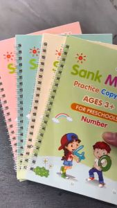 4 BUKU PENA /SET MAGIC PRACTICE BOOK / SANK MAGIC BOOK / Belajar Alfabet Lukisan Aritmatika Mat - SC