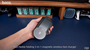 Hoco CQ3 แท่นชาร์จไร้สาย 3in1 ฟาสชาร์จ 15W magnetich wireless fast charger