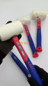 MYDIYHOMEDEPOT - SALI Heavy Duty Rubber Hammer With High Quality TPR Handle Mallet Hammer Size 8oz 12oz 16oz 24oz / Double Face Rubber Hammer / Tukul Getah Putih