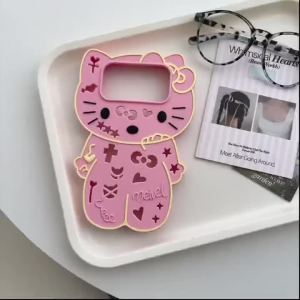 Sanrio | Ốp Điện Thoại iPhone 3D Hoạt Hình Hello Kitty Nơ Sanrio Chất Liệu Silicon Mềm Họa Tiết Trừu Tượng Dễ Thương Chống Sốc Tương Thích Với Các Model Pro Max