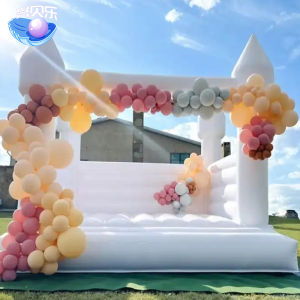 Thickened Oxford Cloth Inflatable Bounce House Castle Jump Bed Childrens White Indoor Small Bounce Bed Naughtiness Castle
