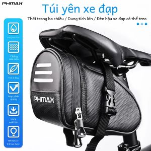 PHMAX MTB Đường Yên Xe Đạp Túi Chống Nước Phát Hành Nhanh Đuôi Túi Có Nắp Đậy Cho Núi Xe Đạp Dụng Cụ Thiết Bị Phụ Kiện