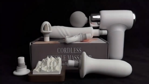 ปืนนวดไร้สาย เครื่องนวดมือถือ Massage Gun นวดกล้ามเนื้อ พร้อมหัวนวด 4 หัว