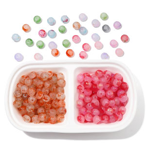 30pcs 10x8mm Flat Round Crystal Colorful Glass Loose Spacer Beads for Necklace Bracelet DIY Jewelry Making Accessories Bead