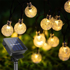 5/7/12m Solar String Light Outdoor LED Crystal Globe Light Solar Fairy Light Garden Light for Christmas Wedding Party Decoration