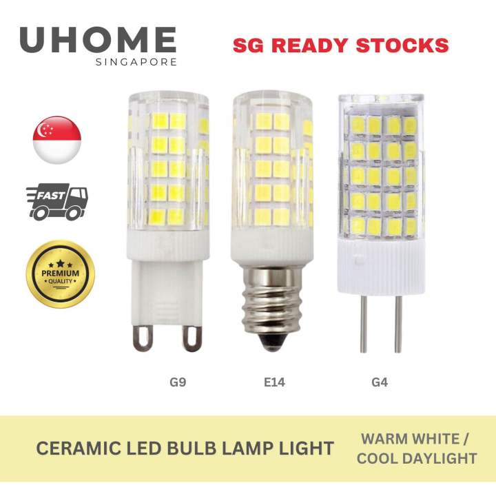 Ceramic LED Bulb Lamp Light G4 G9 E14 220V 5W | Lazada Singapore