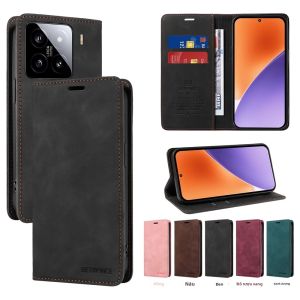 Ốp Lưng Ví Da Chống RFID Từ Tính Cho Xiaomi 15T/15/14T/14/13T/11T/11X/10X Pro Ultra Kiểu Gập Có Ngăn Đựng Thẻ Phong Cách Doanh Nhân
