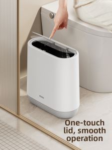 ecoco | Narrow Space Bathroom Trash Can With Lid