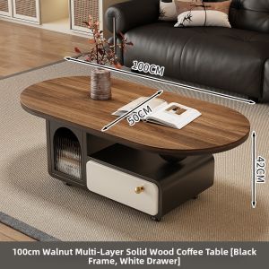 YIYOU | Luxurious Retro Portable Oval Coffee Table