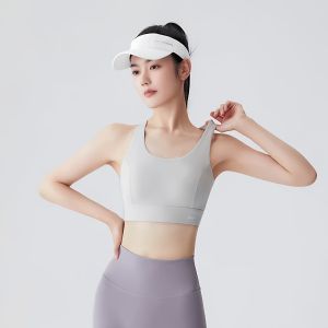 XTEP Womens Sports Bra High Impact Shock Absorption Summer Top Beautiful Back Yoga Fitness Running Vest Yoga Clothes