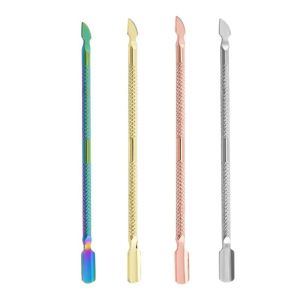Double-ended Stainless Steel Cuticle Pusher Dead Skin Push Remover For Pedicure Manicure Nail Art Cleaner Care Tool Factory Sale