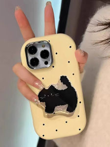 Polka Dot 3D Black Cat Phone Case for Honor 500 pro X9 Play 7T pro X70i50i Magic 8 7 Play 60M Frame Protection Womens Style