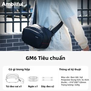AMBITFUL | Túi Đeo Vai Máy Ảnh Ambitful Genie Magic GM6 6L Đeo Chéo Nhẹ Chống Nước Dành Cho Nhiếp Ảnh Du Lịch Đựng Máy Ảnh Kỹ Thuật Số