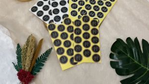 [30 PCS] STIKER LABEL THANK YOU KRAFT COKLAT STM 02