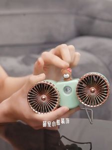 Quạt mini phun sương 2 đầu để bàn tiện lợi quạt hơi nước tích điện 3 cấp độ gió thiết kế dễ thương. Bảo hành 6 tháng trên toàn quốc  1 đổi 1 trong 7 ngày đầu nhận hàng.