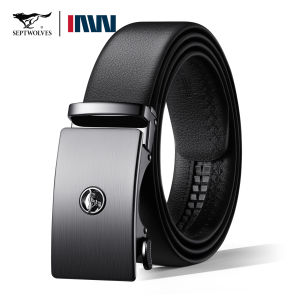 SEPTWOLVES | Men High-Quality Genuine Leather Belt Automatic Buckle