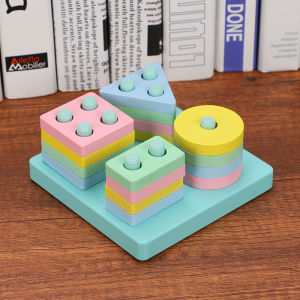 Bộ Hình Trụ Hình Học Montessori Ghép Nối Hình Học Nhận Thức Bảng Trí Tuệ Đồ Chơi Xếp Gỗ Phát Triển Trí Tuệ Giáo Dục Sớm Trẻ Em 1-3 Tuổi