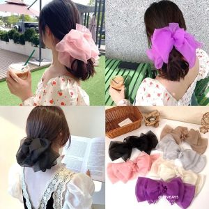 Kẹp Tóc Nơ Lớn Bằng Voan Thời Trang Mùa Xuân Dành Cho Nữ Giới Phụ Nữ Trưởng Thành